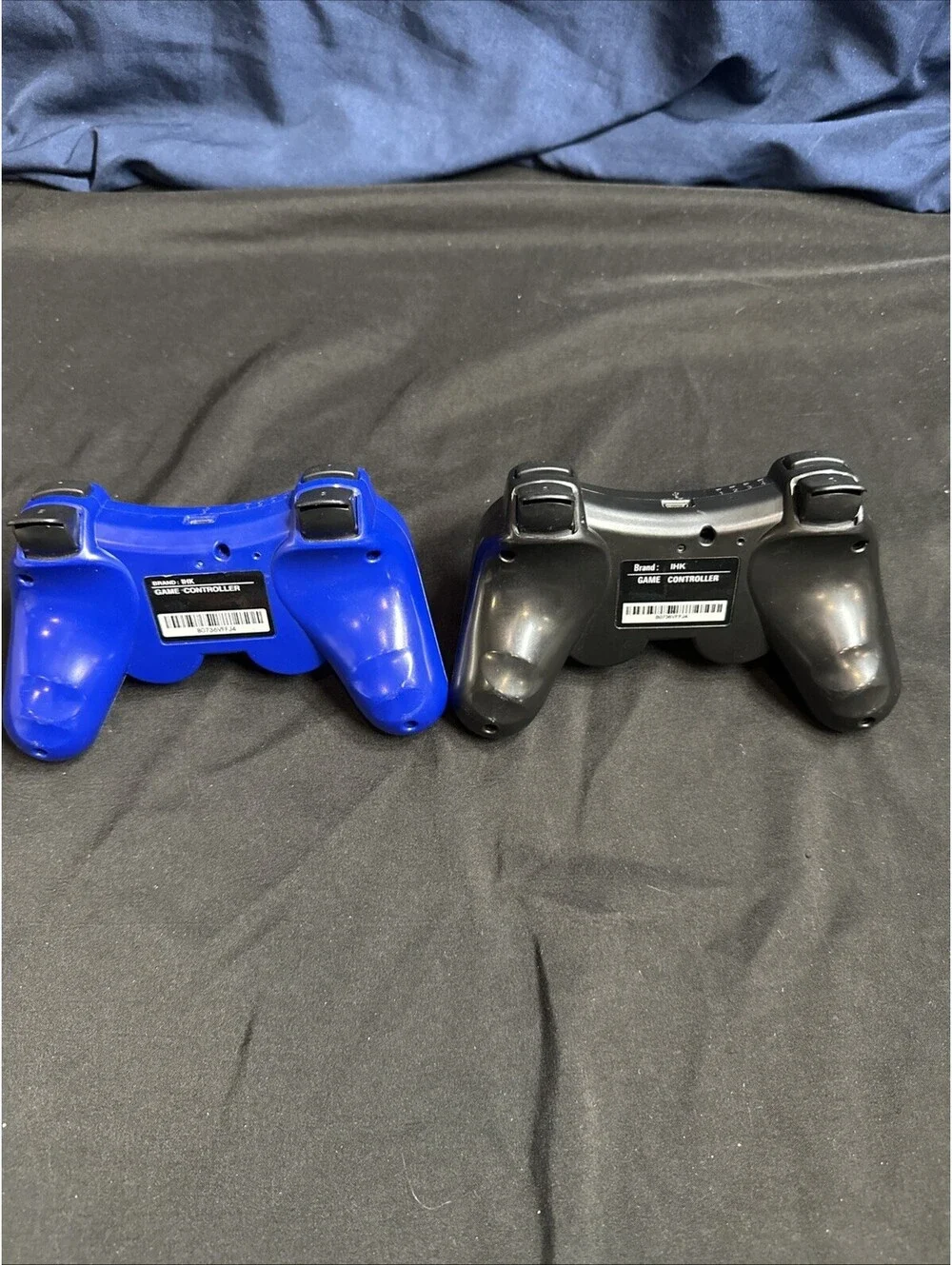 IHK PlayStation Controller, Pair, Blue and Black Wireless  Some Wear And Tear